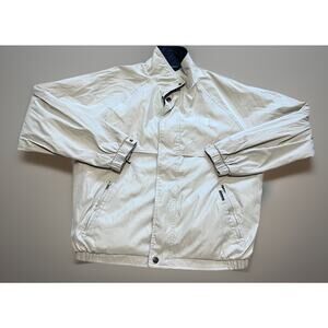 Vintage Mens Weatherproof Microfiber Bomber Jacket sz XL Lightweight Lined Khaki